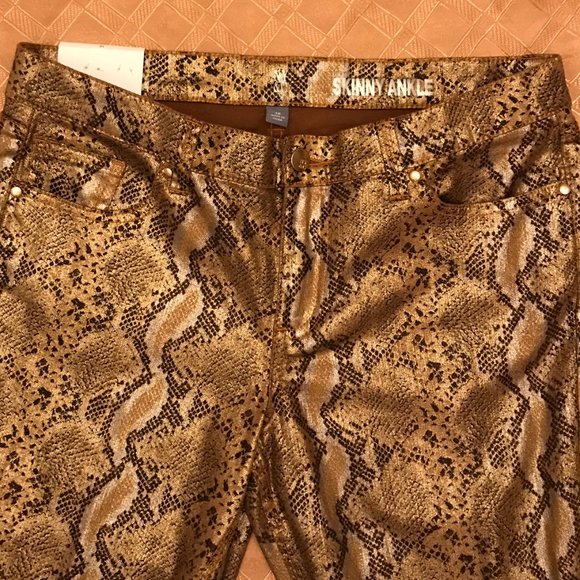New York & Cie Skinny Ankle Low Rise Snake Print - Picture 3 of 3
